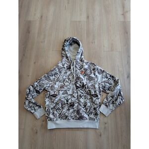 Nike Sportswear Club Fleece Hoodie Men's Medium Brown Toile AOP Printed RARE